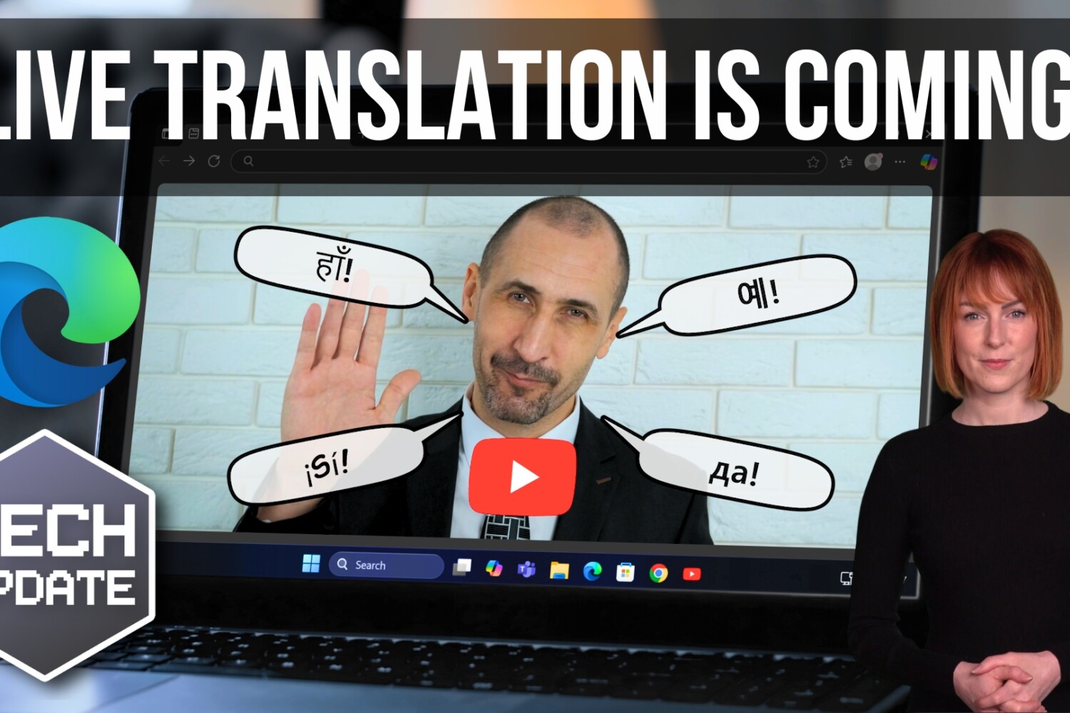 AI audio translation previews in Microsoft Edge